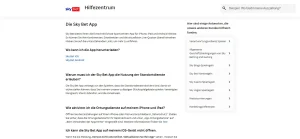 Mobile Sportwettenübersicht auf der offiziellen Sky-Bet-Webseite